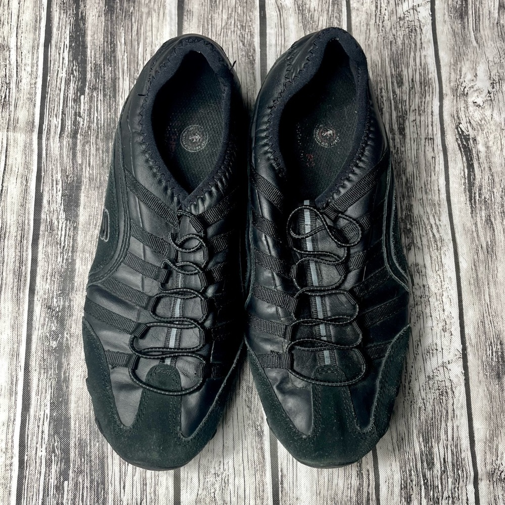 Sketcher Black Leather Work Shoes